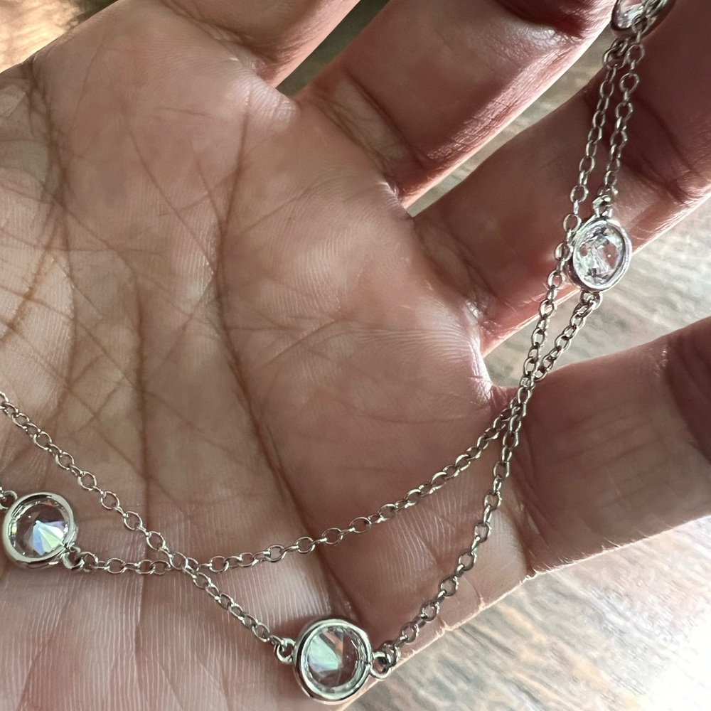 Cz By Kenneth Jay Lane Silver Necklace-Nwot - image 4